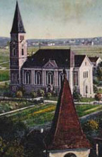 Kolorierte Postkarte von Kleinmünchen, Verlag F. Weber, um 1921